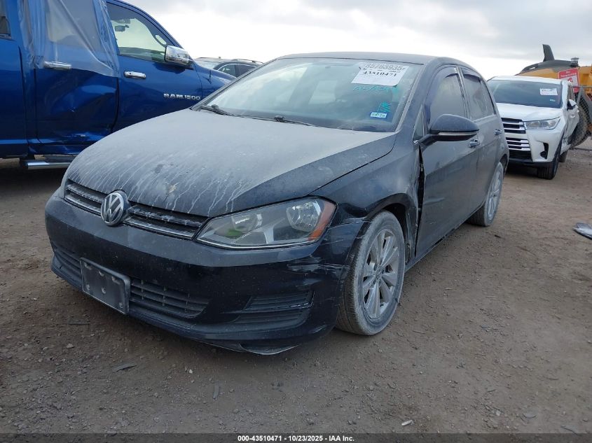 2015 VOLKSWAGEN GOLF TDI S 4-DOOR 3VWRA7AU9FM047285