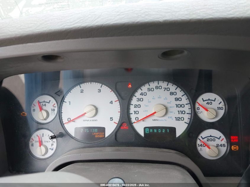 2003 Dodge Ram 2500 Slt/Laramie/St VIN: 3D7KU28C13G861829 Lot: 43510476