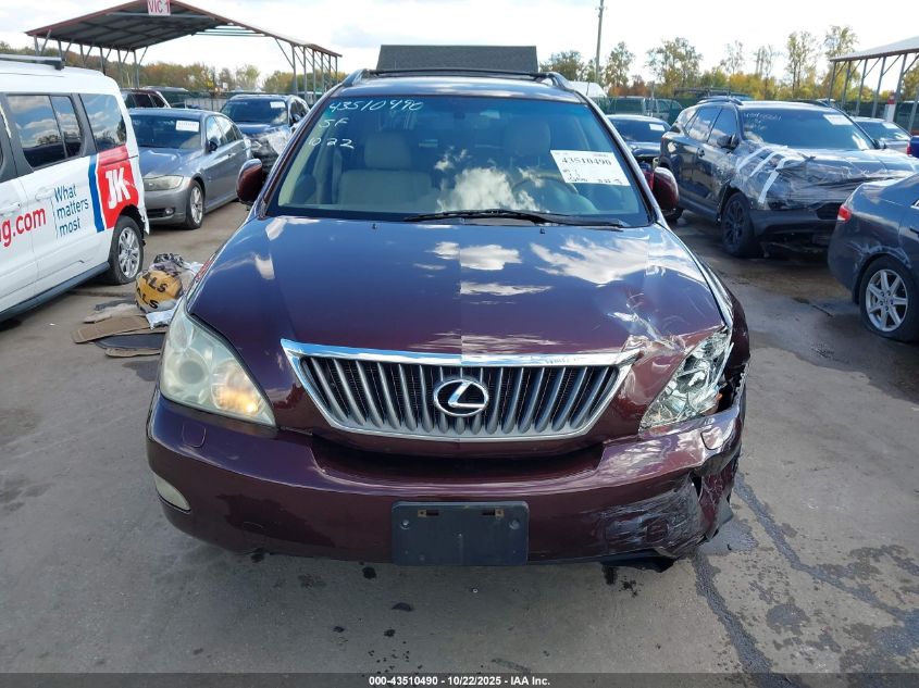 2008 Lexus Rx 350 VIN: JTJHK31UX82854054 Lot: 43510490