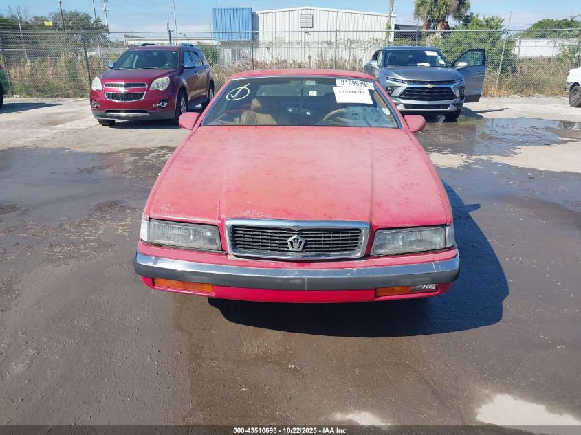 1989 Chrysler Tc By Maserati VIN: ZC2FP1103KB201788 Lot: 43510693