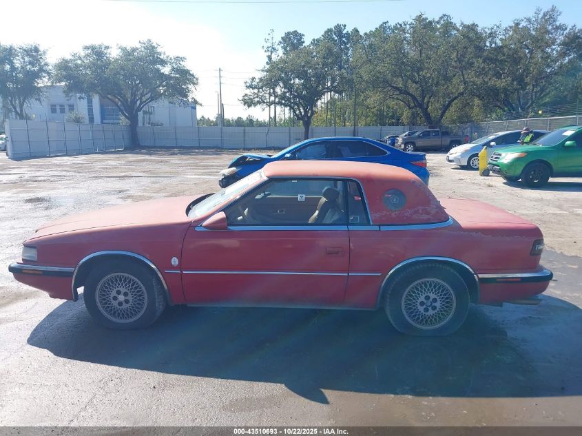 1989 Chrysler Tc By Maserati VIN: ZC2FP1103KB201788 Lot: 43510693