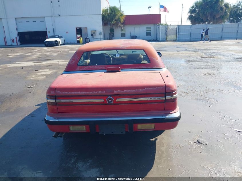 1989 Chrysler Tc By Maserati VIN: ZC2FP1103KB201788 Lot: 43510693