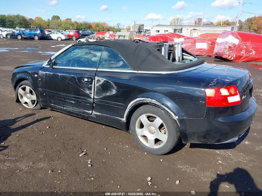 2003 Audi A4 1.8T VIN: WAUAC48H33K027633 Lot: 43510747