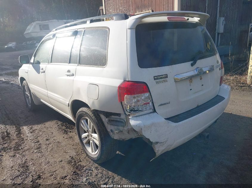 2006 Toyota Highlander Hybrid V6 VIN: JTEEW21AX60026620 Lot: 43511114