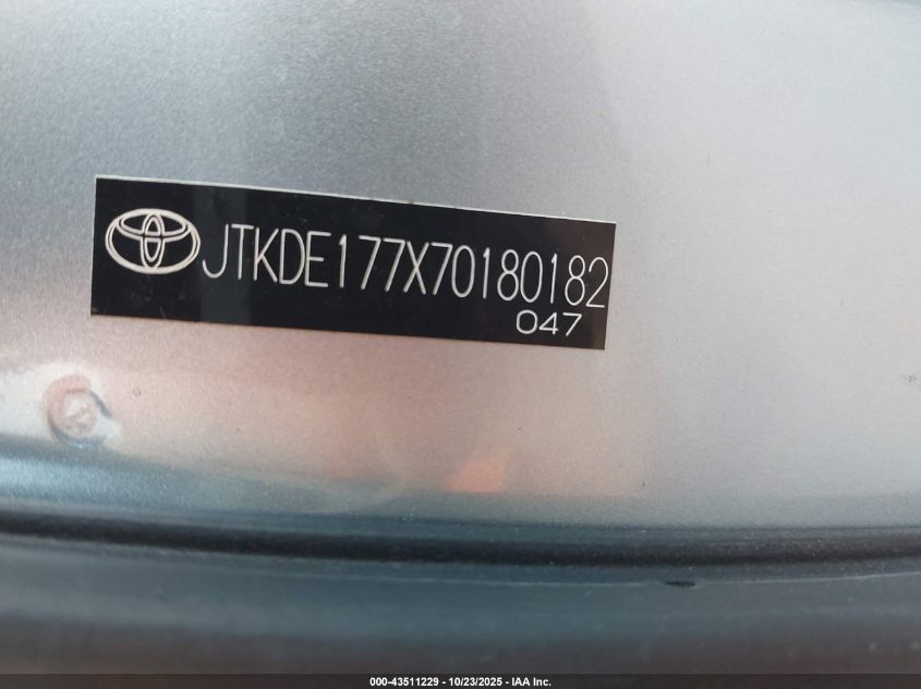 2007 Scion Tc VIN: JTKDE177X70180182 Lot: 43511229