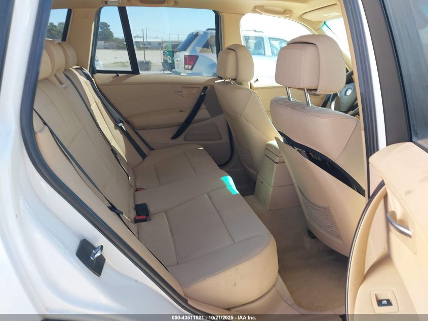 2008 BMW X3 3.0Si VIN: WBXPC93418WJ11256 Lot: 43511521