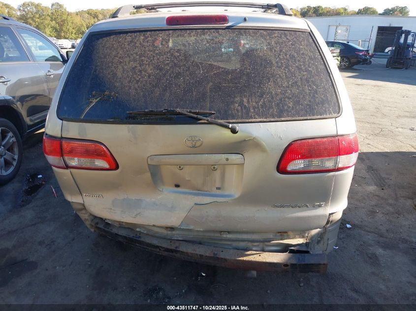 2002 Toyota Sienna Ce VIN: 4T3ZF19C42U502601 Lot: 43511747