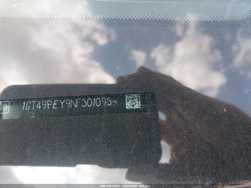 2022 GMC Sierra 2500Hd 4Wd Standard Bed At4 VIN: 1GT49PEY9NF301093 Lot: 43512283