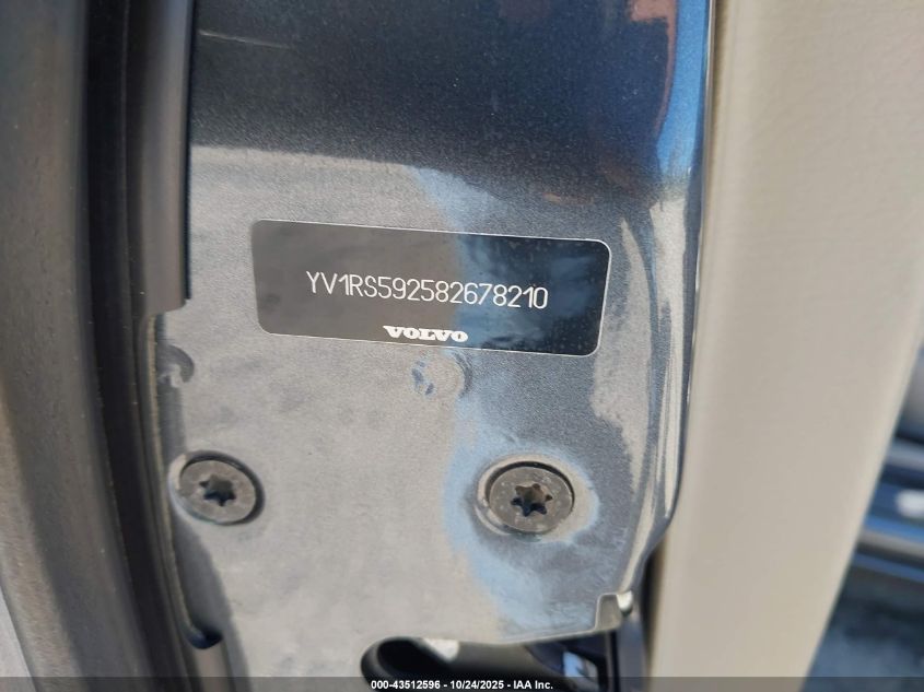 2008 Volvo S60 2.5T VIN: YV1RS592582678210 Lot: 43512596