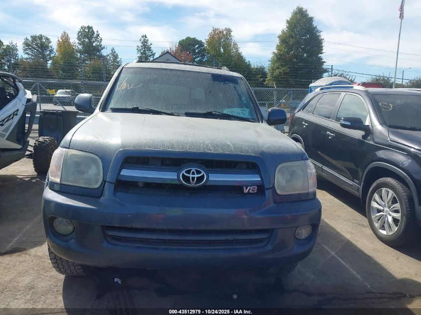 2006 Toyota Sequoia Sr5 V8 VIN: 5TDZT34A86S282459 Lot: 43512979