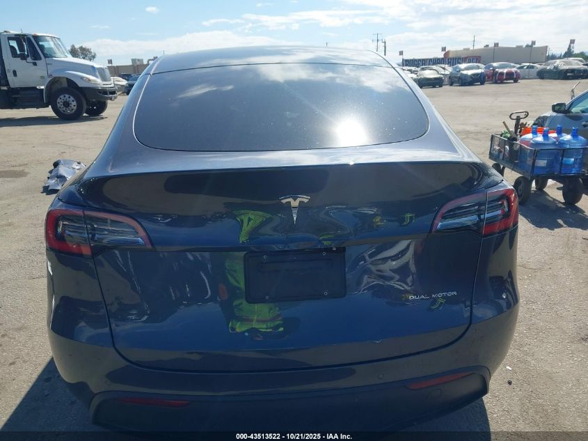 2021 Tesla Model Y Long Range Dual Motor All-Wheel Drive VIN: 5YJYGDEE2MF091449 Lot: 43513522