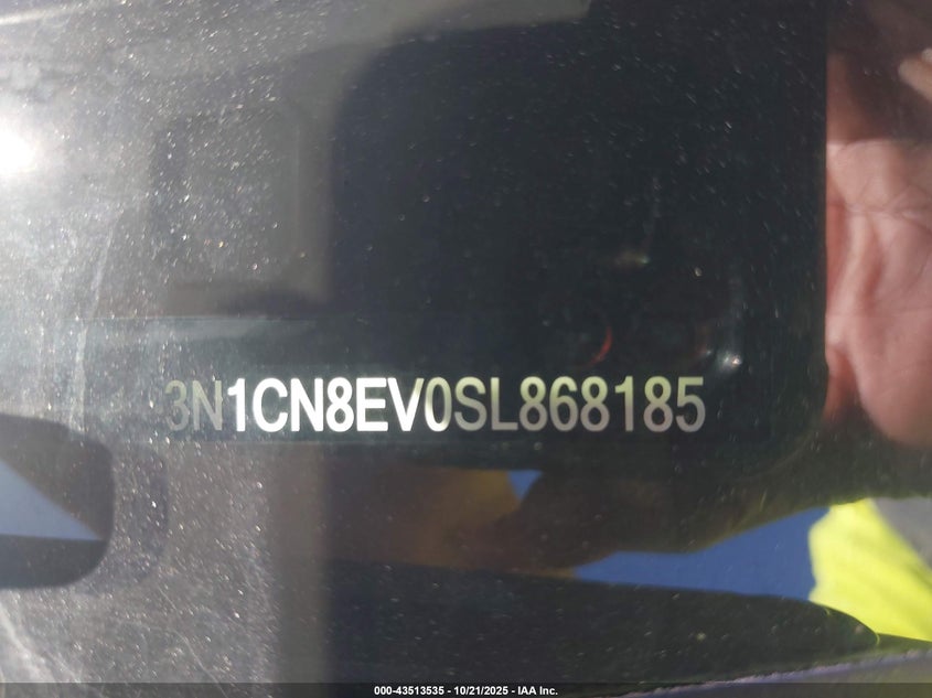 2025 NISSAN VERSA 1.6 SV 3N1CN8EV0SL868185