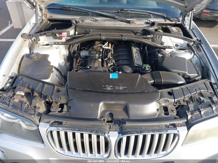 2008 BMW X3 3.0Si VIN: WBXPC934X8WJ20974 Lot: 43514090