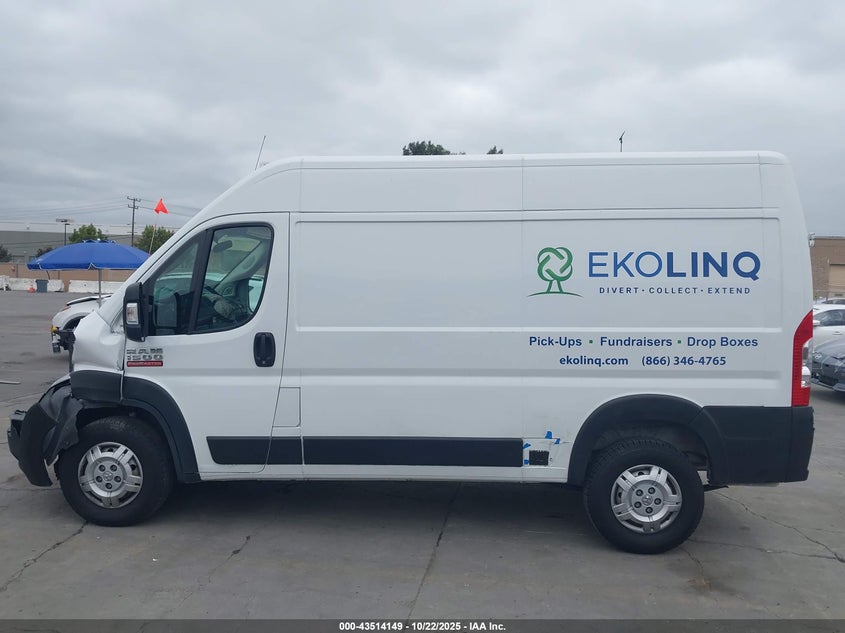 2021 Ram Promaster 1500 High Roof 136 Wb VIN: 3C6LRVBG8ME567152 Lot: 43514149