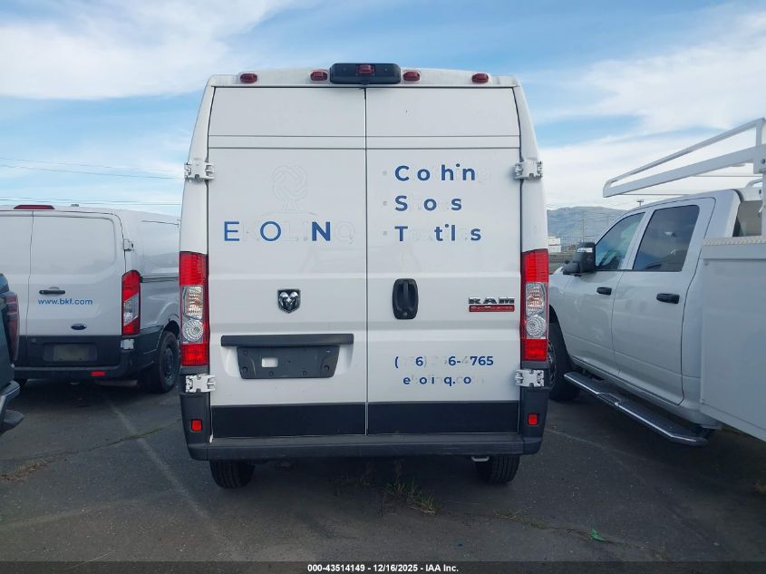 2021 Ram Promaster 1500 High Roof 136 Wb VIN: 3C6LRVBG8ME567152 Lot: 43514149