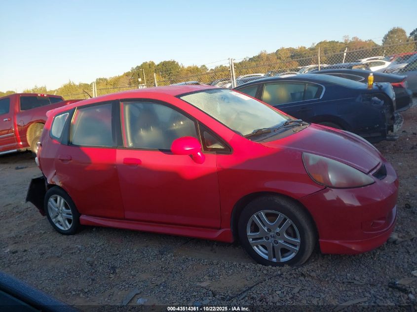 2007 Honda Fit Sport VIN: JHMGD38697S034996 Lot: 43514361