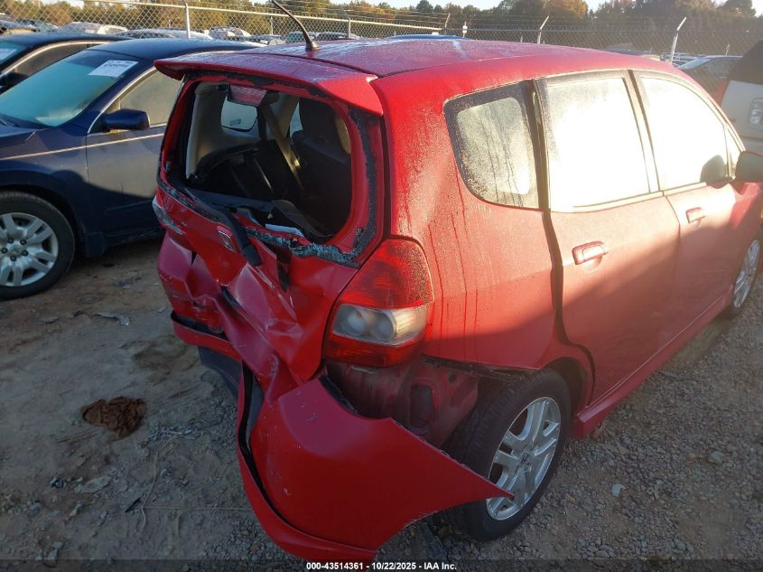 2007 Honda Fit Sport VIN: JHMGD38697S034996 Lot: 43514361