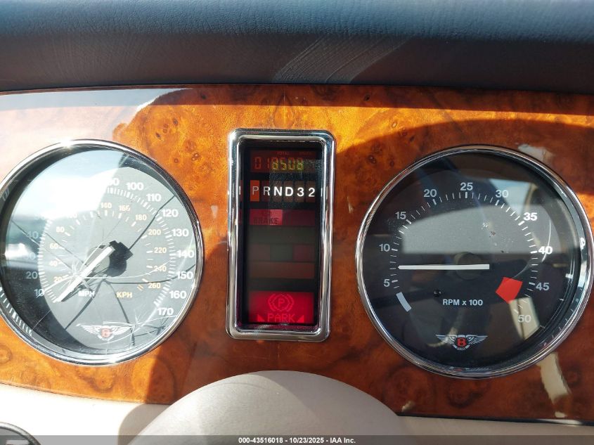 2002 Bentley Continental T VIN: SCBZU25E82CX01515 Lot: 43516018