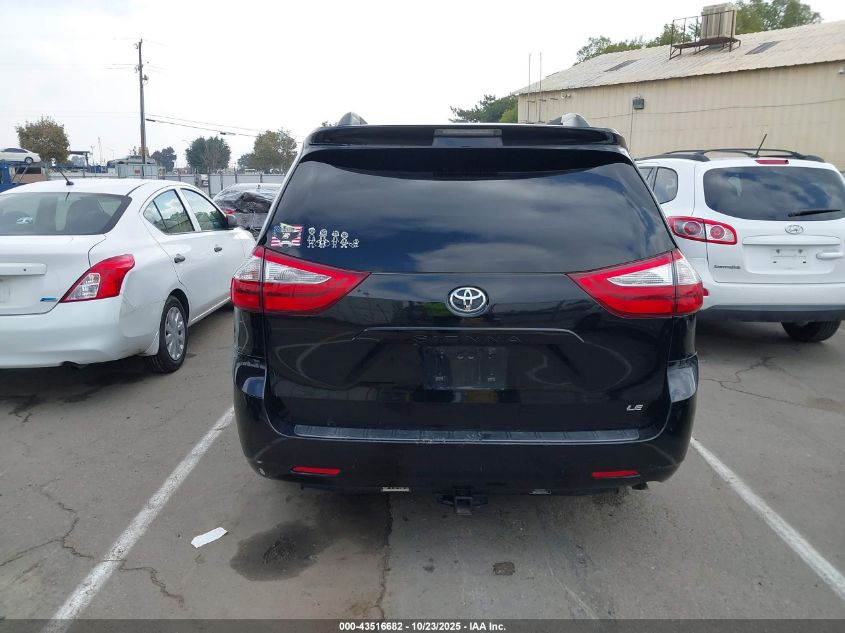 2017 TOYOTA SIENNA LE 8 PASSENGER 5TDKZ3DC1HS785058