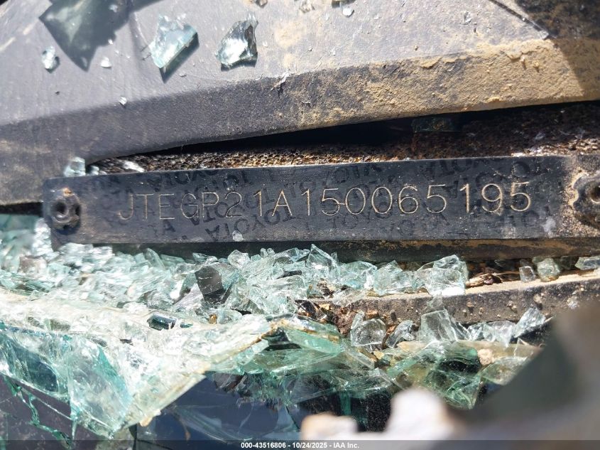 2005 Toyota Highlander V6 VIN: JTEGP21A150065195 Lot: 43516806