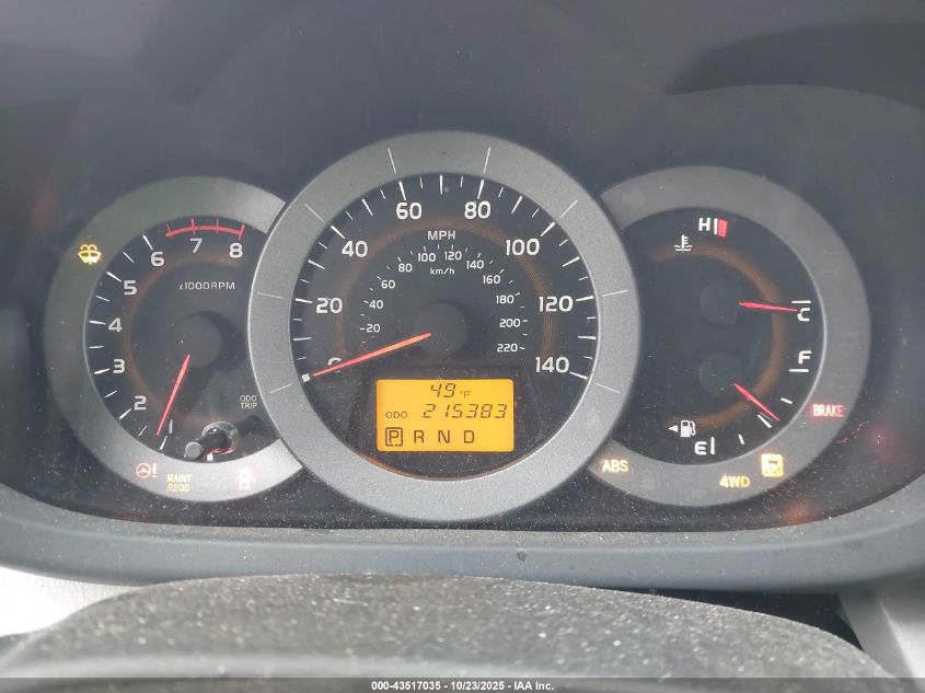 2010 Toyota Rav4 VIN: 2T3BF4DV9AW080593 Lot: 43517035