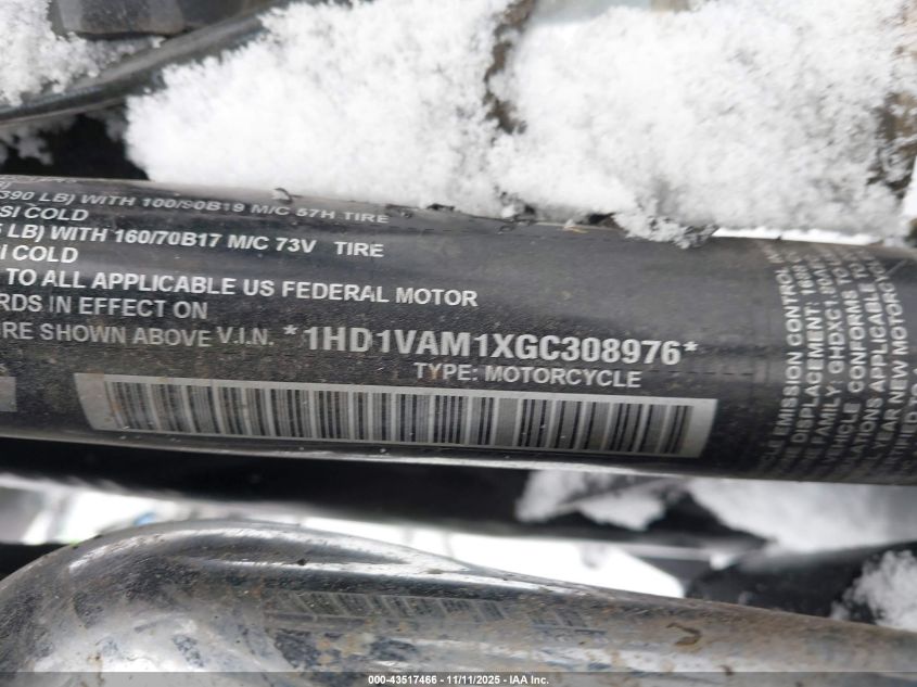 2016 Harley-Davidson Fxdbp Dyna Street Bob VIN: 1HD1VAM1XGC308976 Lot: 43517466