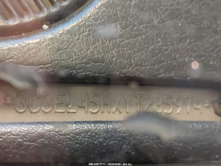 2000 Chrysler Sebring Jx VIN: 3C3EL45HXYT285974 Lot: 43517771