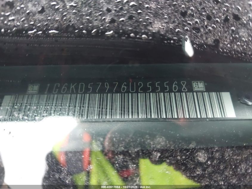 2006 Cadillac Dts Performance VIN: 1G6KD57976U255568 Lot: 43517884