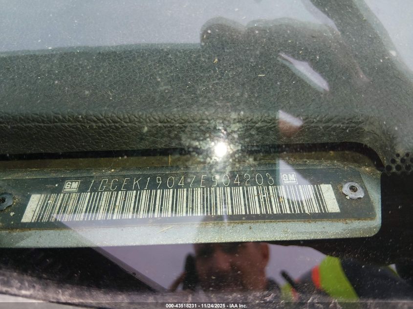 2007 Chevrolet Silverado 1500 Lt1 VIN: 1GCEK19047E504203 Lot: 43518231
