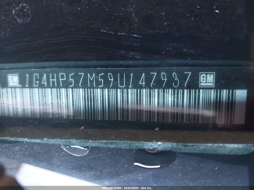 2009 Buick Lucerne Cx-2 VIN: 1G4HP57M59U147937 Lot: 43518369