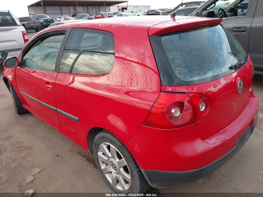 2008 Volkswagen Rabbit S VIN: WVWAA71K68W107086 Lot: 43518524