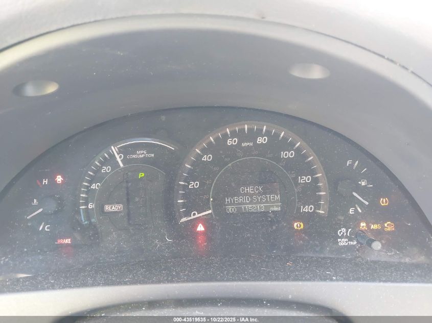 2008 Toyota Camry Hybrid VIN: 4T1BB46KX8U054991 Lot: 43519535