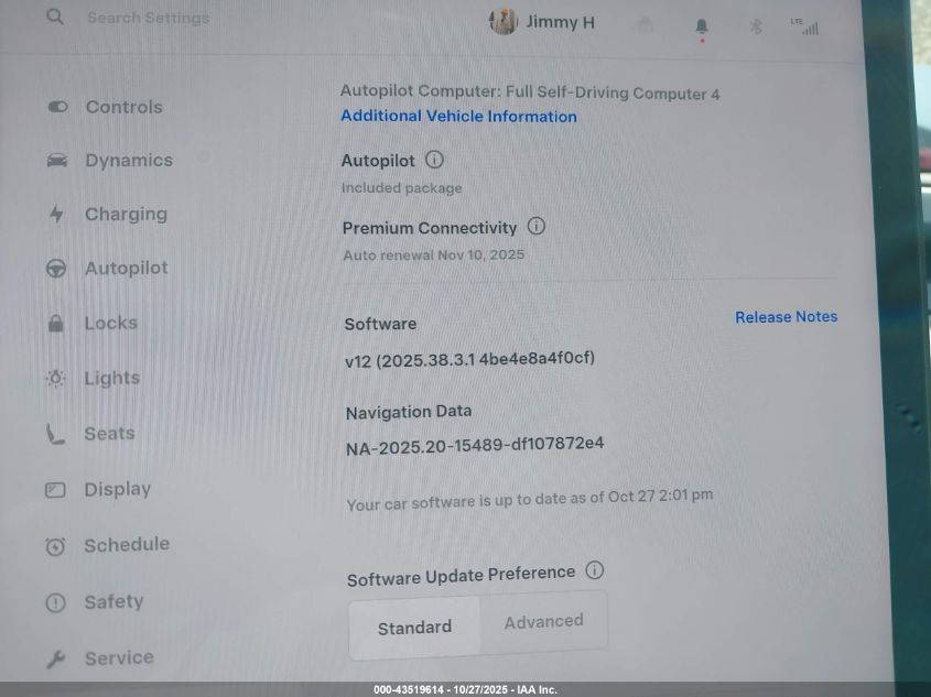2025 Tesla Model Y Performance Dual Motor All-Wheel Drive VIN: 7SAYGDEF9SF304440 Lot: 43519614