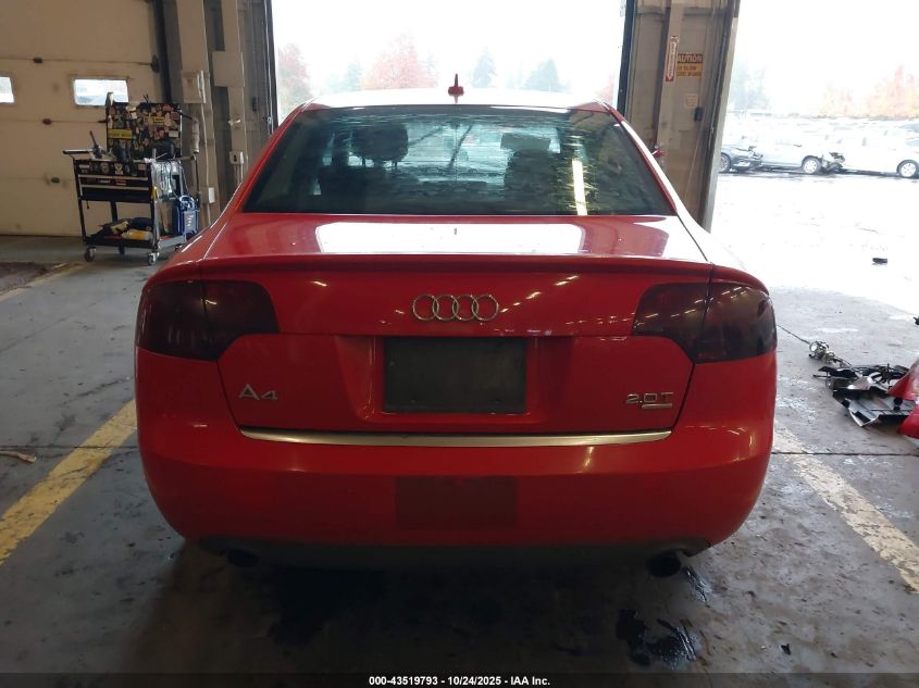 2005 Audi A4 2.0T VIN: WAUDF68EX5A476449 Lot: 43519793