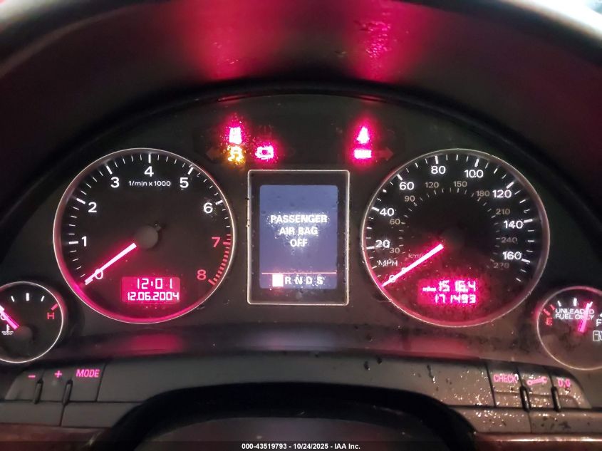 2005 Audi A4 2.0T VIN: WAUDF68EX5A476449 Lot: 43519793