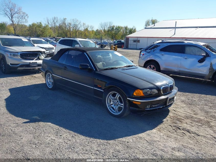 2001 BMW 330CI Black VIN: WBABS53471JU82604