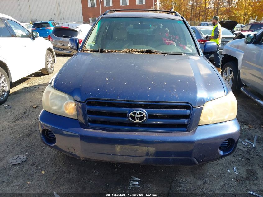 2005 Toyota Highlander Limited V6/V6 VIN: JTEGP21A350055381 Lot: 43520524