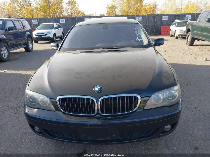 2007 BMW 750I VIN: WBAHL83517DT10254 Lot: 43520840