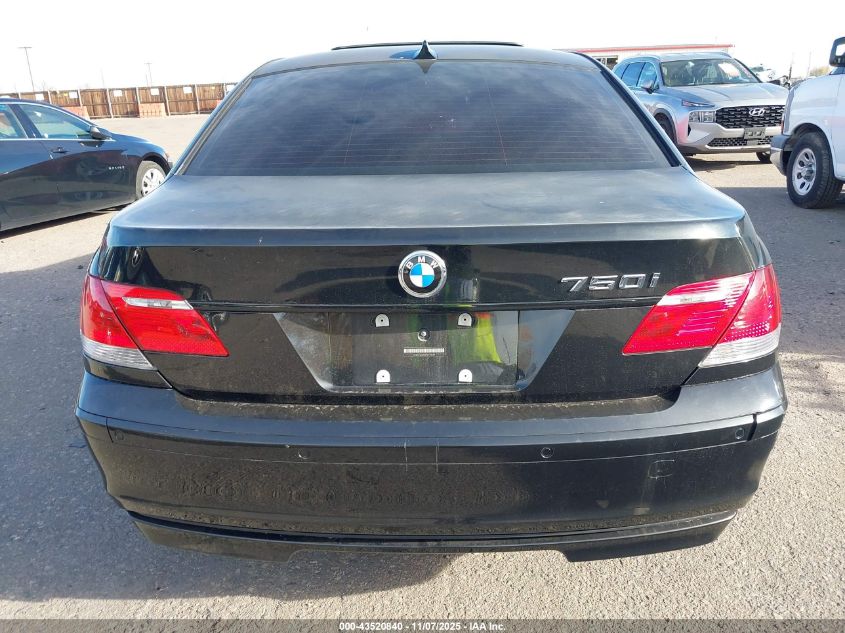 2007 BMW 750I VIN: WBAHL83517DT10254 Lot: 43520840