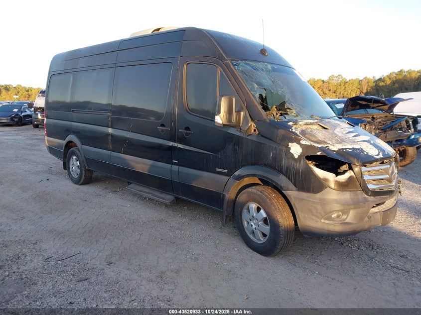 2015 Mercedes-Benz Sprinter 2500 High Roof black van diesel WDZPE8DC1FP128590 photo #1