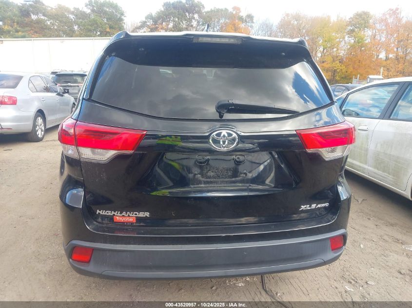 2018 TOYOTA HIGHLANDER XLE 5TDJZRFH3JS914155