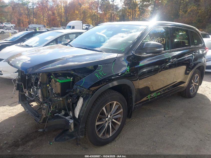 2018 TOYOTA HIGHLANDER XLE 5TDJZRFH3JS914155