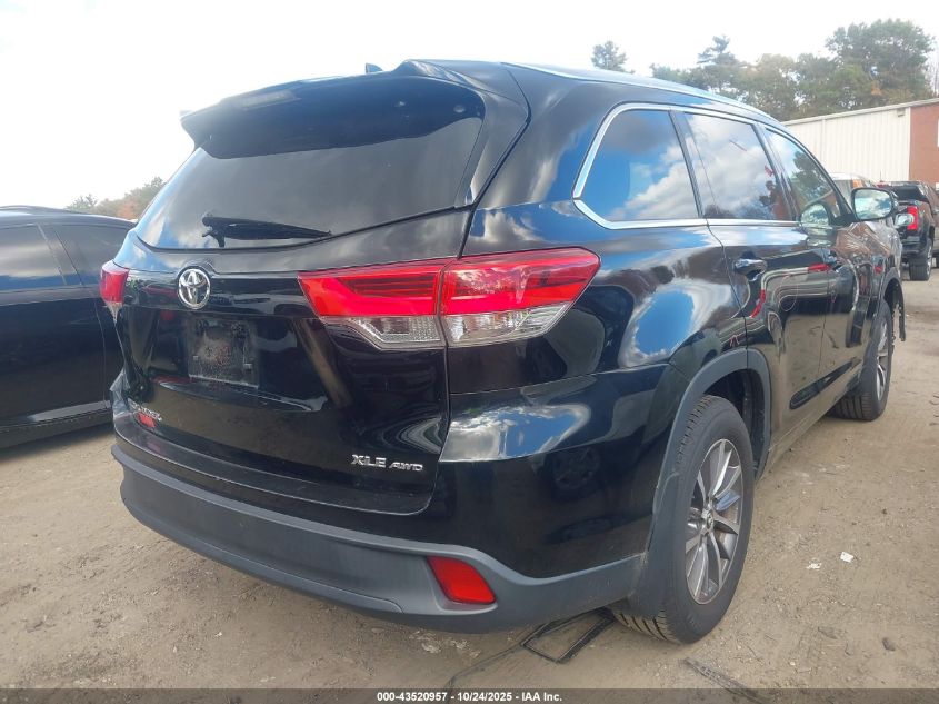 2018 TOYOTA HIGHLANDER XLE 5TDJZRFH3JS914155