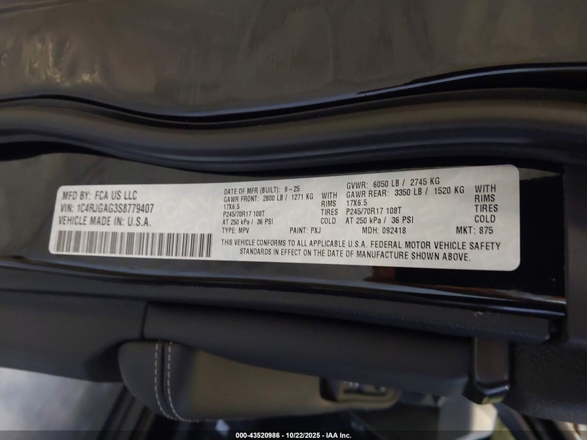 1C4RJGAG3S8779407 2025 JEEP GRAND CHEROKEE photo no. 5