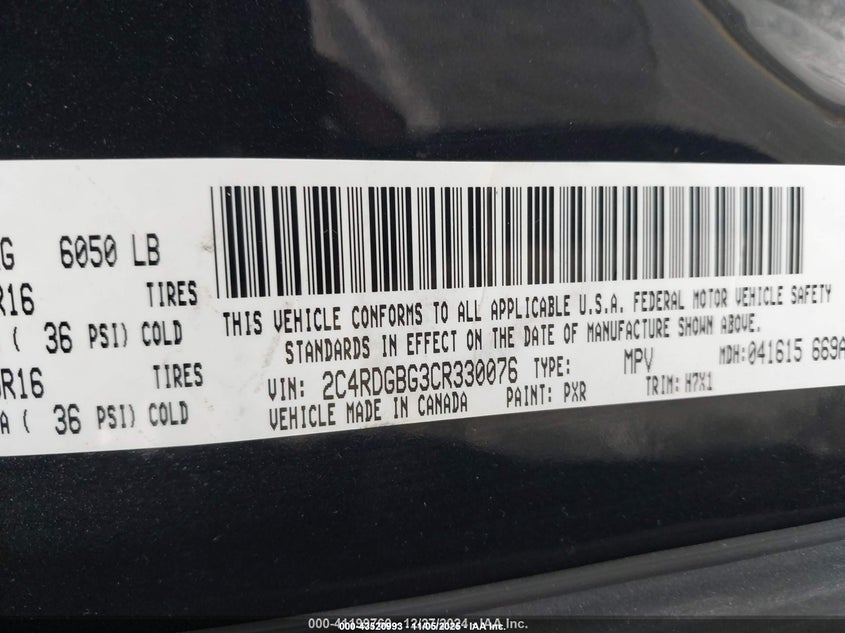 2C4RDGBG3CR330076 2012 DODGE CARAVAN photo no. 9