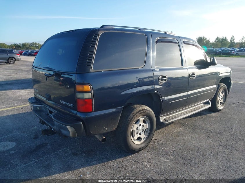 1GNEK13T05J184313 2005 CHEVROLET TAHOE photo no. 4