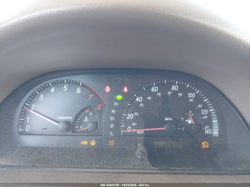 2002 Toyota Camry Xle V6 VIN: 4T1BF32KX2U540020 Lot: 43522105