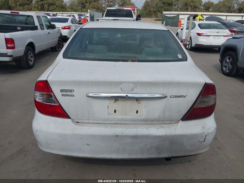 2002 Toyota Camry Le VIN: JTDBE32KX20065032 Lot: 43522129