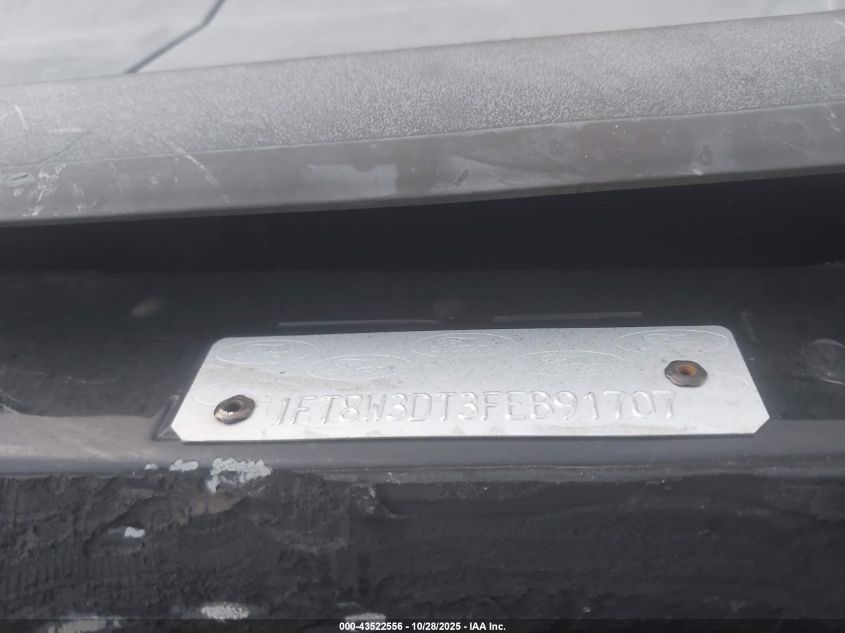 2015 Ford F-350 Lariat VIN: 1FT8W3DT3FEB91707 Lot: 43522556