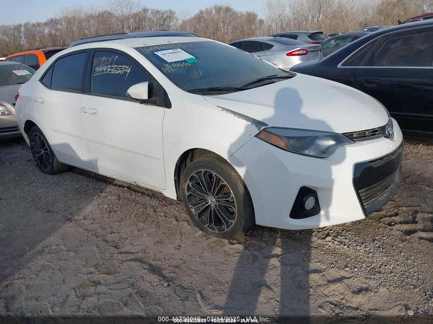 2014 Toyota Corolla S Plus white sedan gasoline 5YFBURHE2EP158631 photo #1